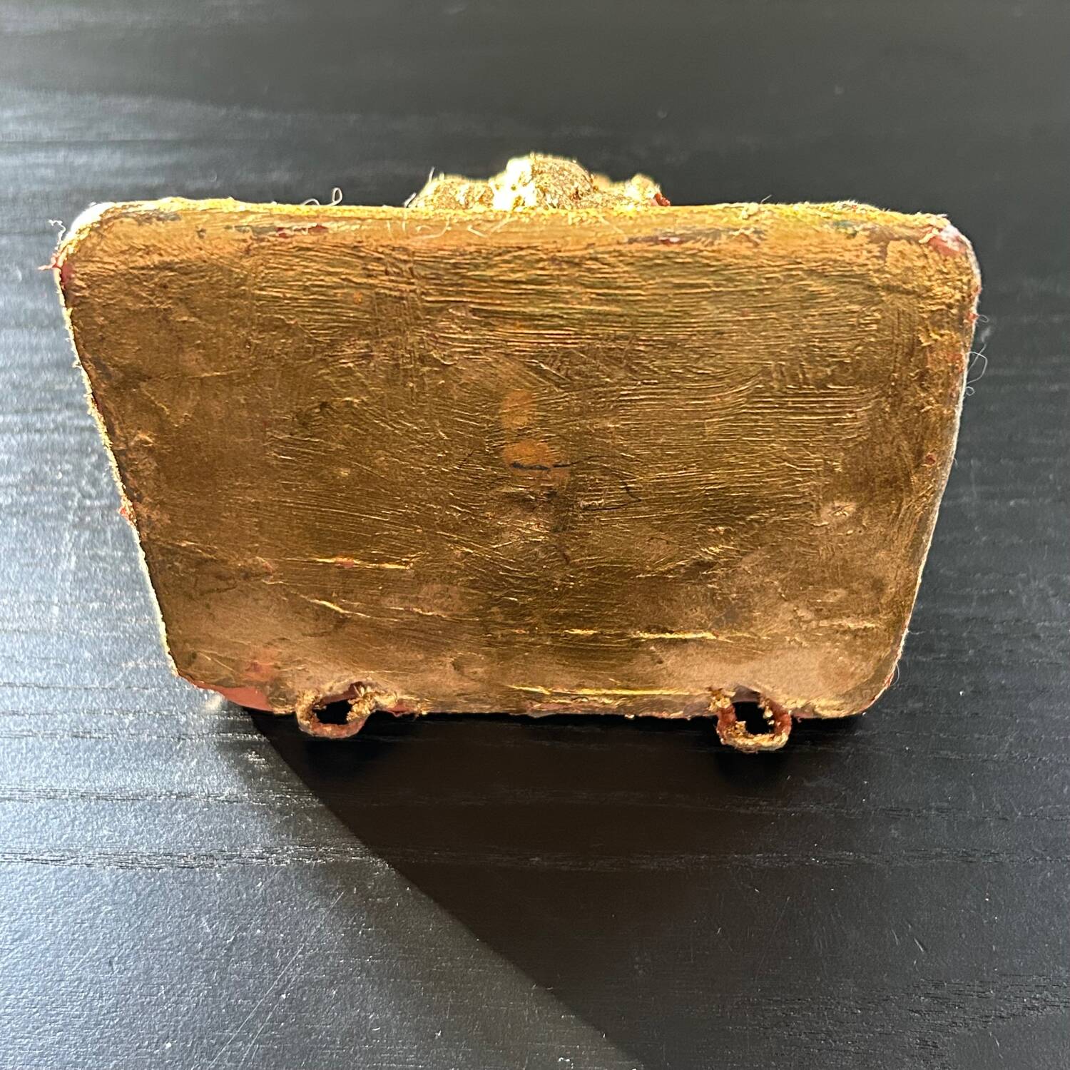 Small console in gilded plaster