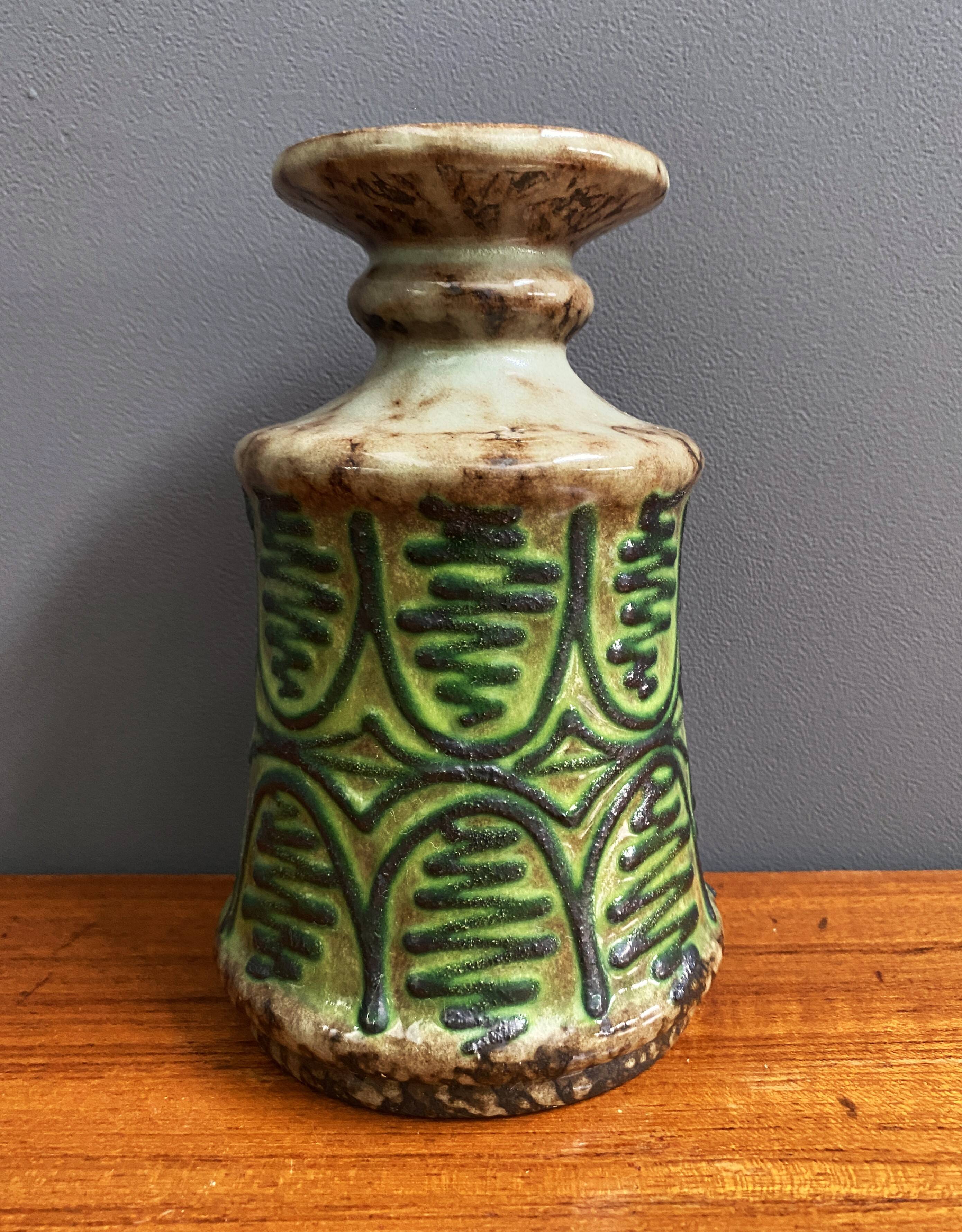 Strehla vase model 1228 1970s German Pottery