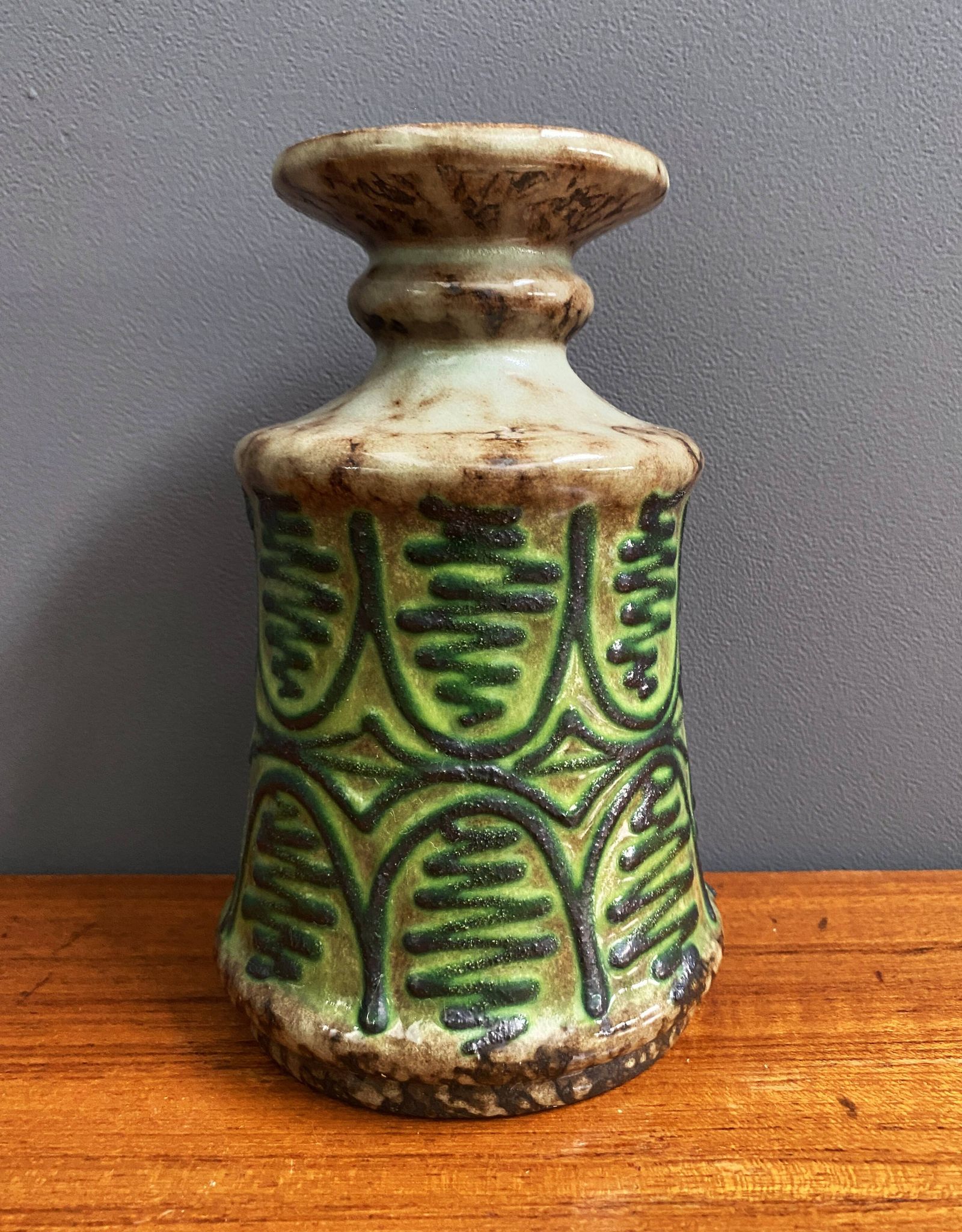 Strehla vase model 1228 1970s German Pottery