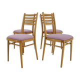 Ensemble de quatre chaises par Interier Praha, 1970, Tchécoslovaquie
