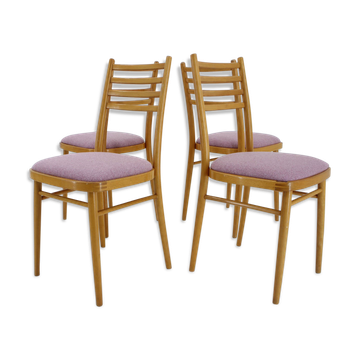 Ensemble de quatre chaises par Interier Praha, 1970, Tchécoslovaquie