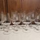 8 crystal wine glasses from the 1925/1930s - Camp Romain wine logo.