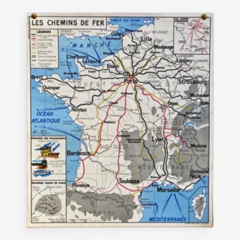 Carte scolaire chemins de fer de france, 1964