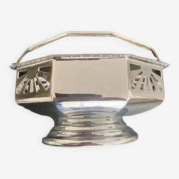 1 sugar bowl or art deco stainless steel bowl