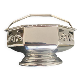 1 sugar bowl or art deco stainless steel bowl