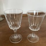 Set of 8 mismatched Arques crystal glasses