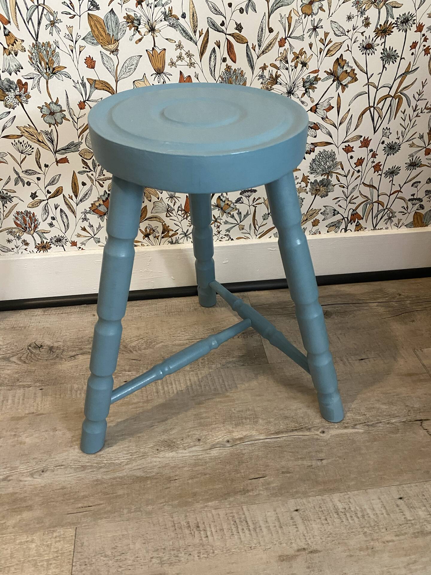 Tripode bleu vintage