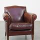 Design armchair made of sheep leather with a clean finish