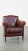 Design armchair made of sheep leather with a clean finish