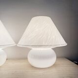 Limburg Glashütte glass table lamp mushroom , 1970’s