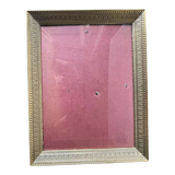 Vintage Gold colored Metal Picture Frame Large size 27 cm x 21 cm Convex glass