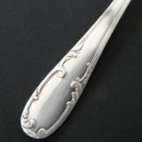 12 cake forks and a silver metal server.