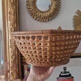 Antique vintage basket with cane style