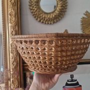 Panier ancien vintage esprit cannage