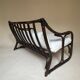 Two-seater rattan bench