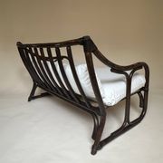 Two-seater rattan bench