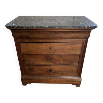 Commode style Louis Philippe avec plateau en marbre