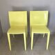 Paire de chaises de Philippe Starck  slick slick jaune