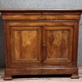 Buffet a doucine époque Louis Philippe en ronce de noyer