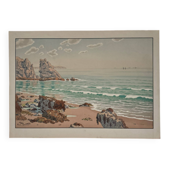Lithograph by Henri Rivière Aspects of Nature - The Sea