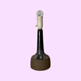 Lampe en céramique bleue avec abat-jour fabriqué au Danemark | Éclairage scandinave en céramique