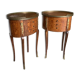 Pair of bedside tables in the shape of a stab, Louis XVI style