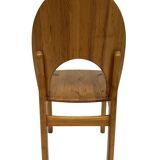 Vintage set of four pinewood chairs Rainer Daumiller minimalist design