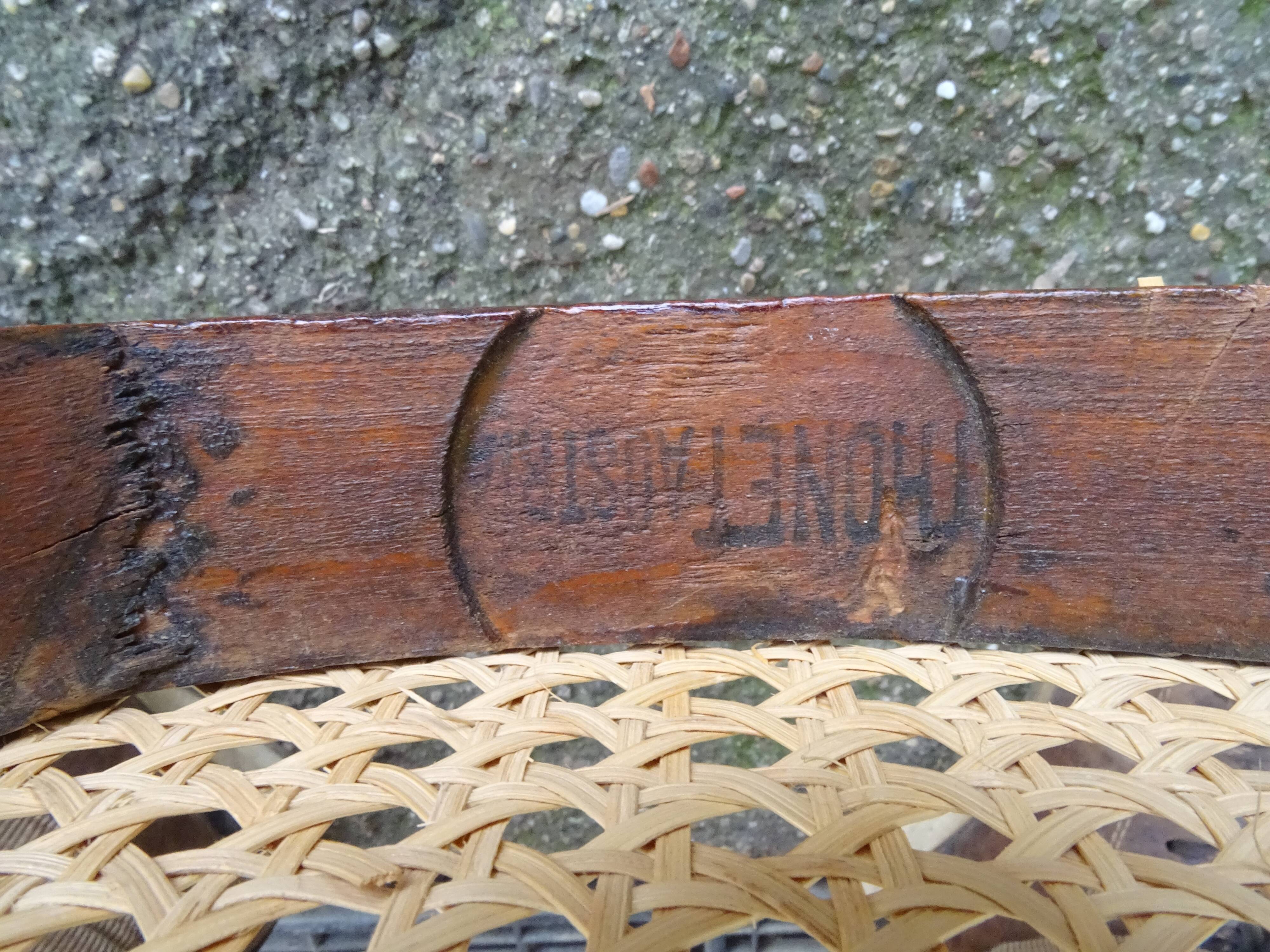 Lot de 5 chaise Thonet bistrot N°14 1/2 cannées