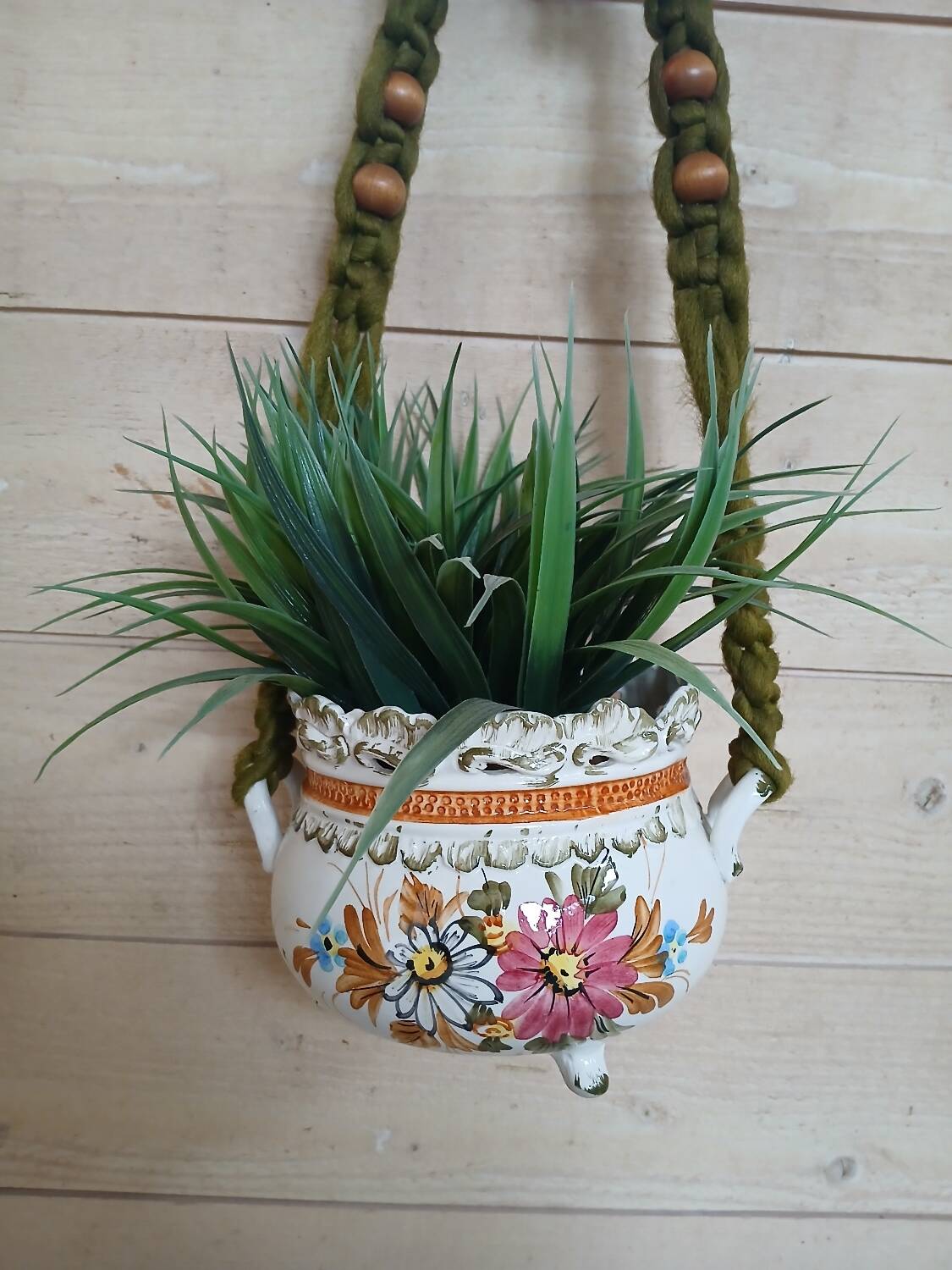 Vintage hanging plant holder