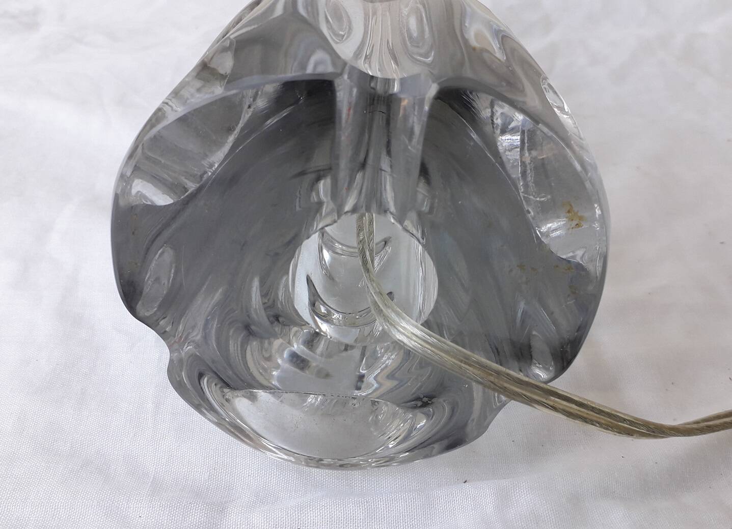 Lamp base in crystal Ile de France