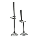 XXL "Giant Knot" candlestick pair – 1980s
