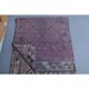 1960s purple lavender natural Turkish hand-knotted runner rug 79x331