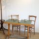 Bistro table and its two 1950s chairs