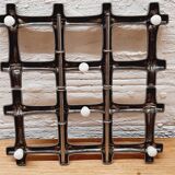 Bamboo silver metal trivety