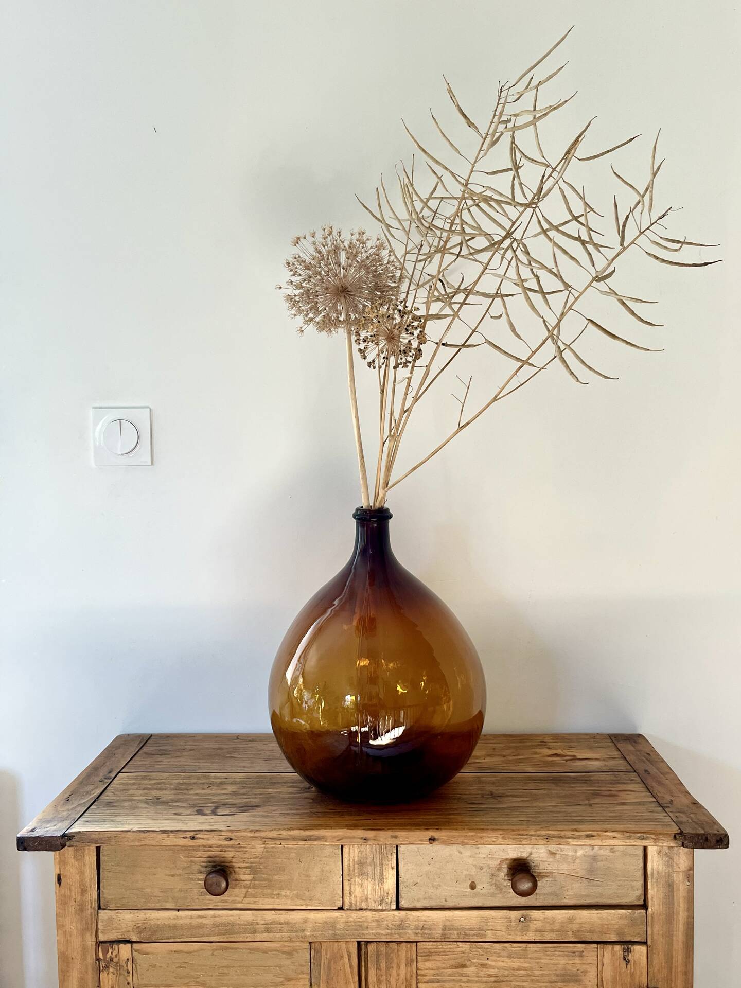 Amber demijohn 10L