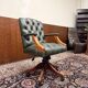Chaise de bureau Chesterfield anglaise verte