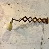Brass accordion arm wall lamp by alfred müller for amba – 50s