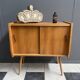 1960s blond wood wardrobe with 2 sliding doors