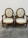 Pair of Louis XVI medallion armchairs