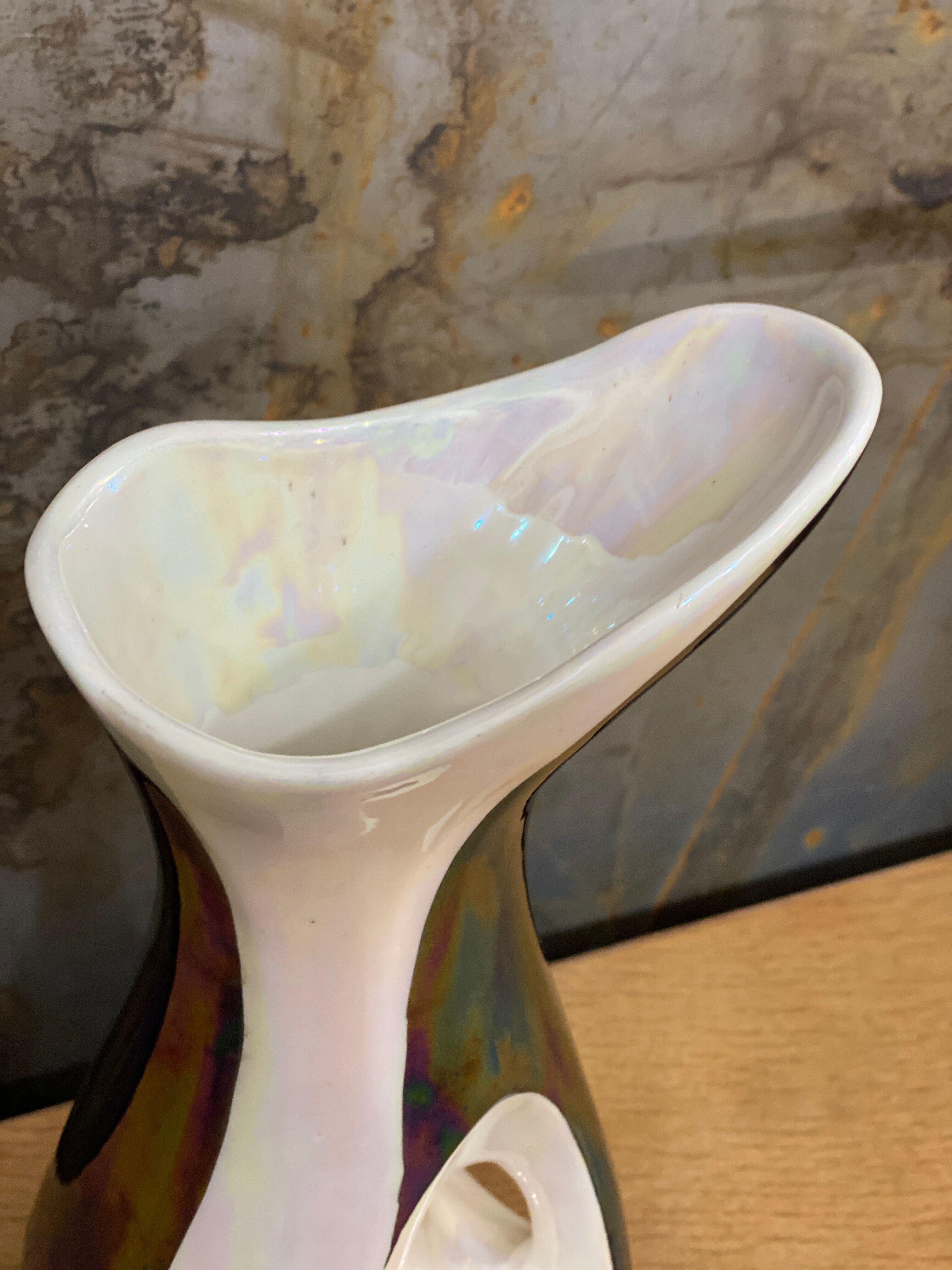 Signed glazed ceramic vase