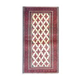 Tapis de salon en laine orientale tissée à la main - 109x211cm