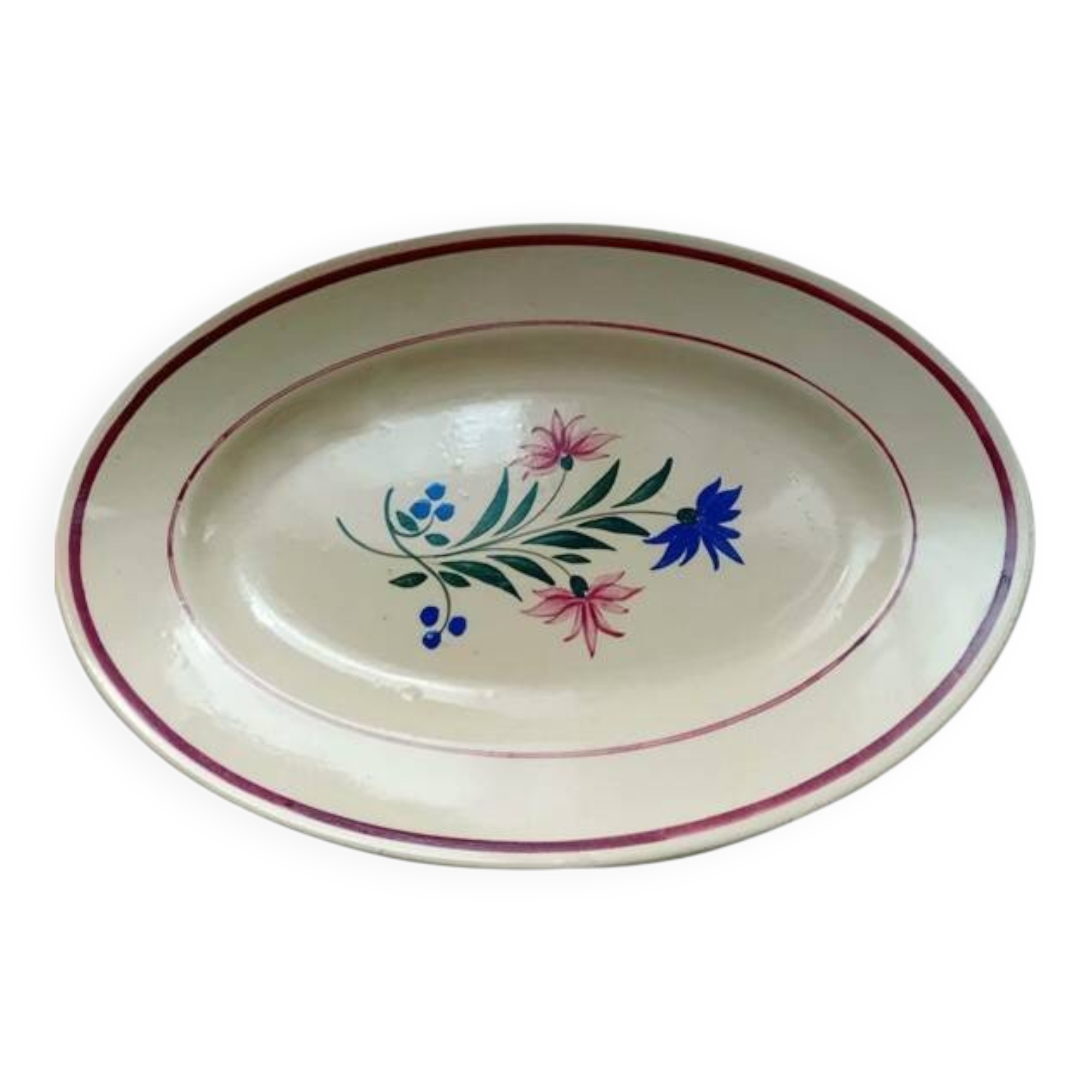 Oval plate k & g lunéville france