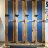 Ancien vestiaire en bois 4 portes