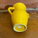 Antique Vase with Handles Yellow Ceramic Vintage Decoration #C605