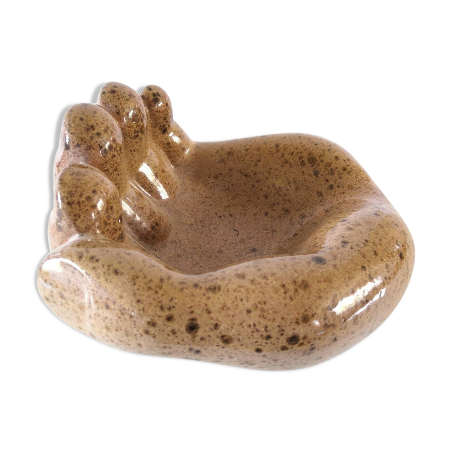 Ceramic trinket bowl, hand shape