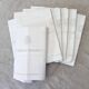6 large napkins 19th, damassed, monogrammed "CB"