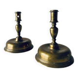 Pair of 17th century candlesticks
