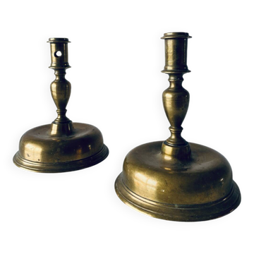 Pair of 17th century candlesticks