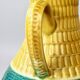 Vase en céramique turquoise de secours jaune