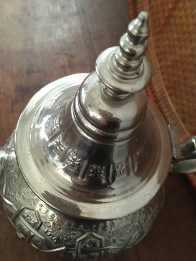 Large traditional Moroccan teapot.